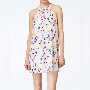 Cece white floral halter neck dress, size 2